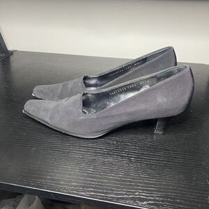 Salvatore Ferragamo Womens Size 8.5 2A Black Nylon Heels